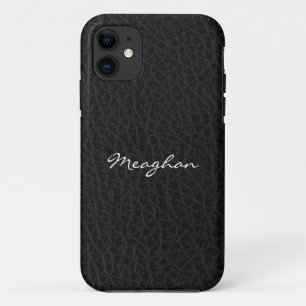 Funda para iPhone 5 con textura de cuero negro