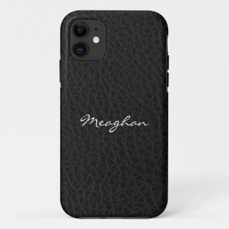 Funda para iPhone 5 con textura de cuero negro