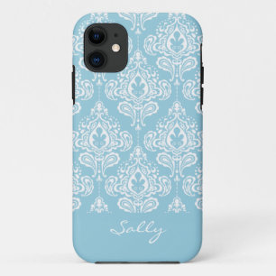 11 Funda para iPhone 5 Damasco Azul