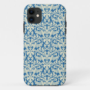 11 Funda para iPhone 5 Damasco Azul Blanco