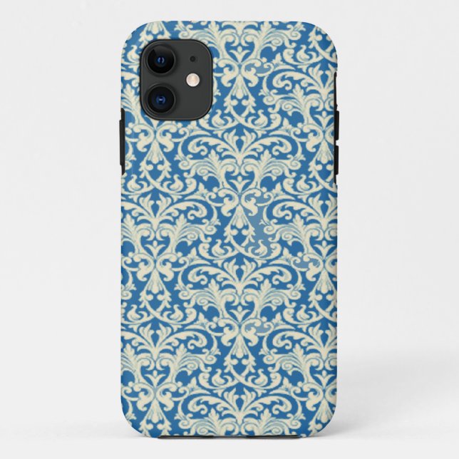 Funda De Case-Mate Para iPhone Funda para iPhone 5 Damasco Azul Blanco (Reverso)