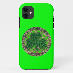 Funda para iPhone 5 Green Shamrock & Celtic Knots