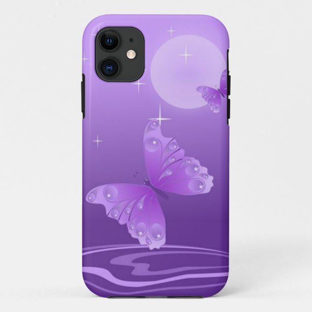Funda De Case-Mate Para iPhone Funda para iPhone 5 Mariposa Morada (Reverso)