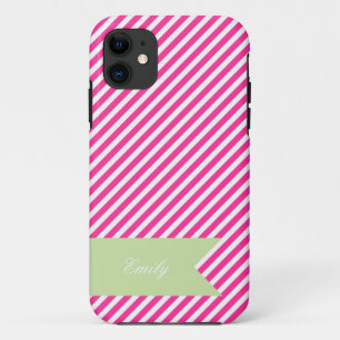 Funda para iPhone 5 monograma de banda blanca y ro