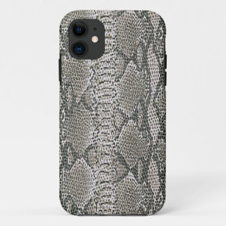Funda para iPhone 5G de piel de serpiente plateado