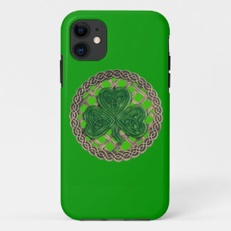 11 Funda para iPhone 5G Green Shamrock and Celtic Kno