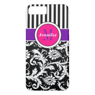 Funda para iPhone 7 Damasco Rayas Rosa 3