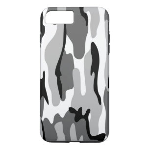 Funda para iPhone 7 de camuflaje gris y negro