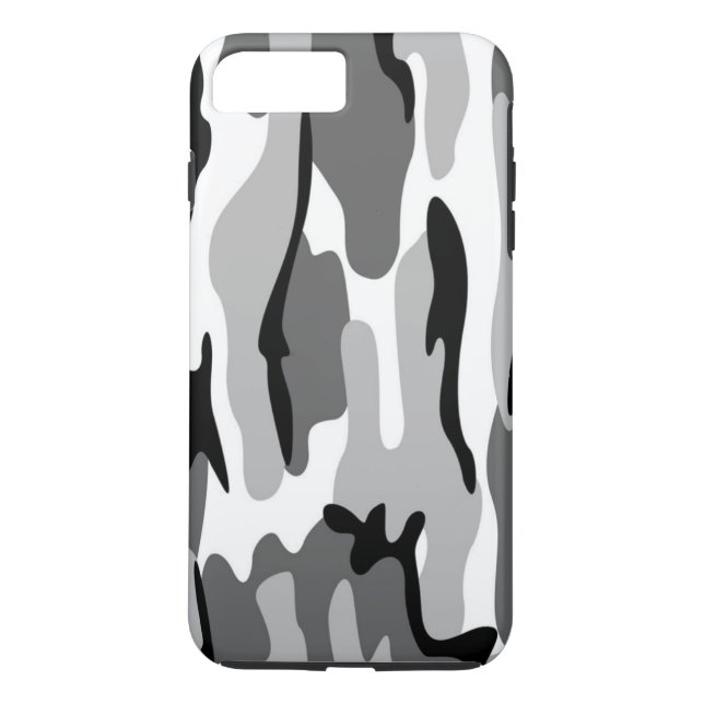 Funda De Case-Mate Para iPhone Funda para iPhone 7 de camuflaje gris y negro (Reverso)