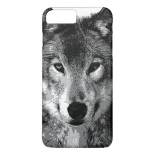 Funda para iPhone 7 Plus Black & White Wolf Eyes