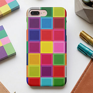 Funda para iPhone 7 Plus de Cuadrados Multicolores