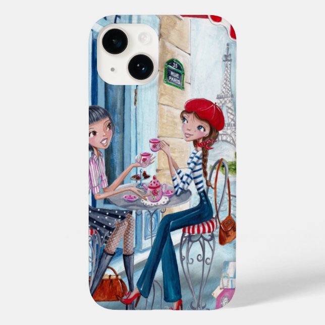 Funda De Case-Mate Para iPhone Funda para Iphone 7 | Tea in Paris Girls (Reverso )