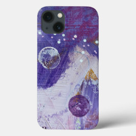 13 Funda para iPhone abstracta púrpura en Montaña Lun