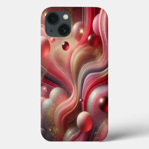 13 Funda para iPhone abstracta rosa