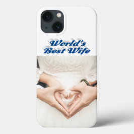 13 Funda para iPhone azul mar con foto de esposa