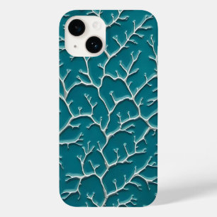 Funda Para iPhone 14 De Case-Mate Funda para iPhone azul turquesa con textura de ven