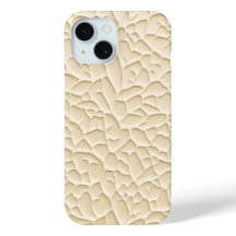Funda para iPhone beige con relieve texturizado or