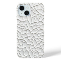 Funda para iPhone blanca elegante con relieve text