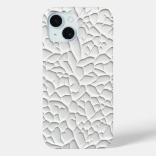 15 Funda para iPhone blanca elegante con relieve text