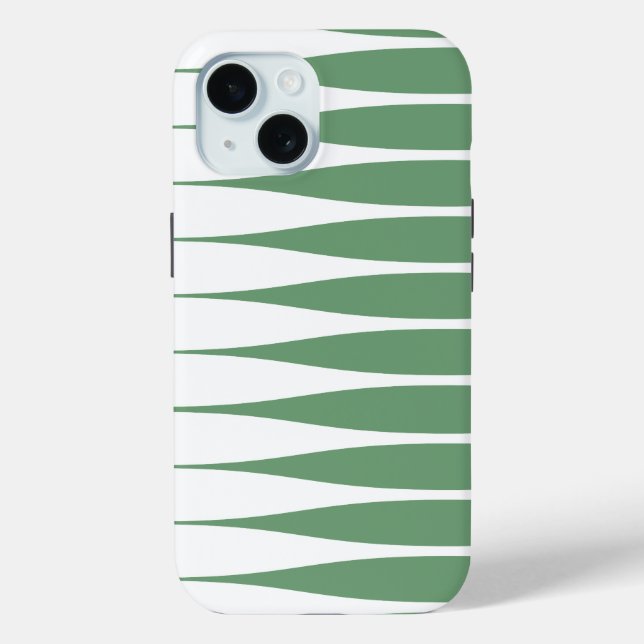 Funda De Case-Mate Para iPhone Funda para iPhone blanca y verde con estrías (Reverso )