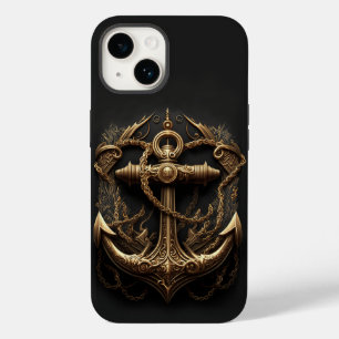 Funda Para iPhone 14 De Case-Mate Funda para iPhone Case-Mate Ancla Náutica Dorada