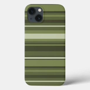 13 Funda para iPhone Case-Mate con rayas verde oliva