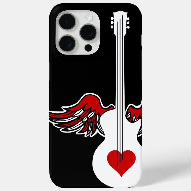 Funda De Case-Mate Para iPhone Funda para iPhone Case-Mate Flying Heart Guitar (Reverso )
