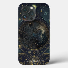 13 Pro Funda para iPhone Case-Mate Virgo zodíaco negro y 