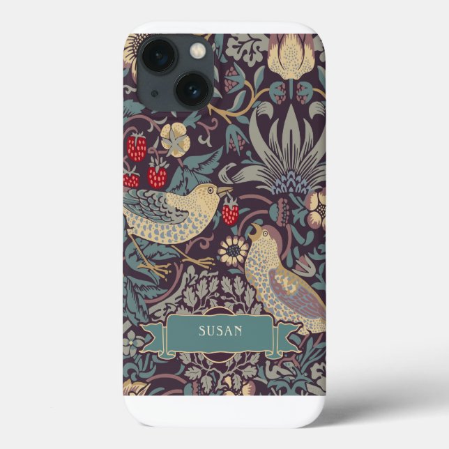 Funda De Case-Mate Para iPhone Funda para iPhone Case-Mate William Morris Strawbe (Reverso)