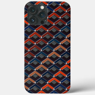 13 Pro Max Funda para iPhone Colorful zigzag Karo-steps Case-