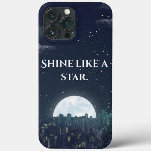 13 Pro Max Funda para iPhone con cita 'Brilla como una estrel