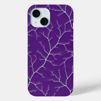15 Funda para iPhone con diseño de rama azul violeta