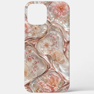 Funda para iphone con efecto de flores de resina d