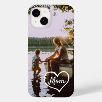 Funda Para iPhone 14 De Case-Mate Funda para iPhone con foto de familia con corazón 