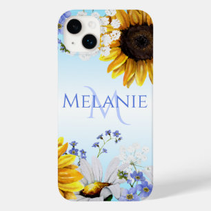 Funda Para iPhone 14 Plus De Case-Mate Funda para iPhone con monograma de flores silvestr