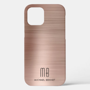 12 Funda para iPhone con Monograma de Metal en Rosa D
