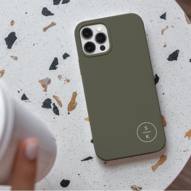 Funda De Case-Mate Para iPhone Funda para iPhone con monograma moderno simple de  (Subido por el creador)