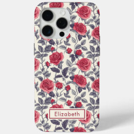 15 Pro Max Funda para iPhone con nombre Rosa Cool para protec
