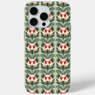 15 Pro Max Funda para iPhone con patrón de flor de Protea en 