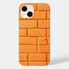 Funda Para iPhone 14 De Case-Mate Funda para iPhone con patrón de ladrillo naranja e