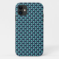 Funda para iPhone con patrón de lunares azul menta