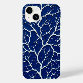 Funda Para iPhone 14 De Case-Mate Funda para iPhone con patrón de rama índigo