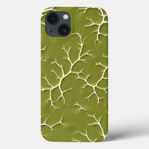 13 Funda para iPhone con patrón de rama verde oliva