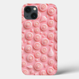 13 Funda para iPhone con patrón en espiral rosa Aspec
