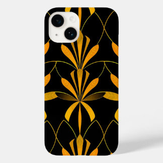 14 De Case-Mate Funda para iPhone con patrón floral dorado y negro