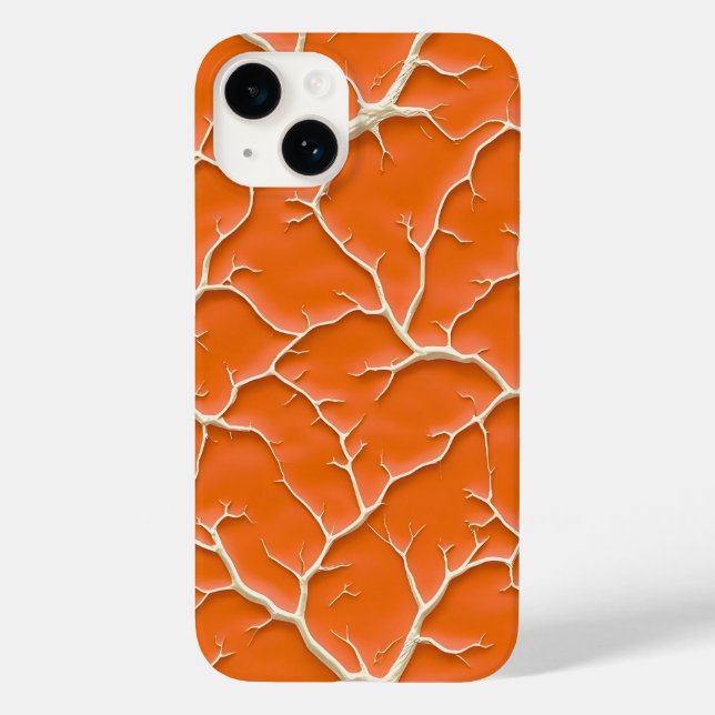 Funda De Case-Mate Para iPhone Funda para iPhone con Rama Agrietada Naranja Diseñ (Reverso )