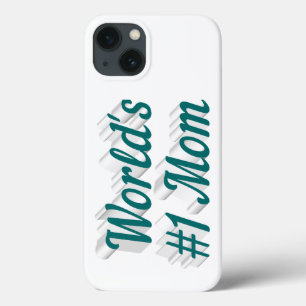 13 Funda para iPhone con texto verde Mamá