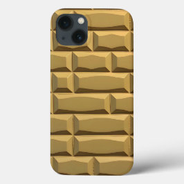 13 Funda para iPhone con textura de ladrillo caqui de