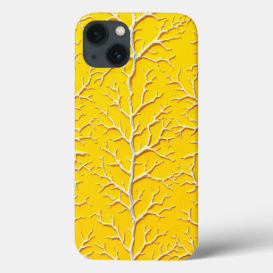 13 Funda para iPhone con textura de vena amarilla est