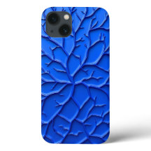 Funda para iPhone con textura repujada azul brilla